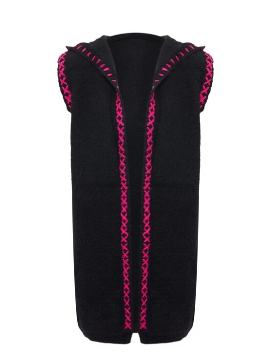 Foto van product IZIA Gebreide bodywarmer pink / zwart