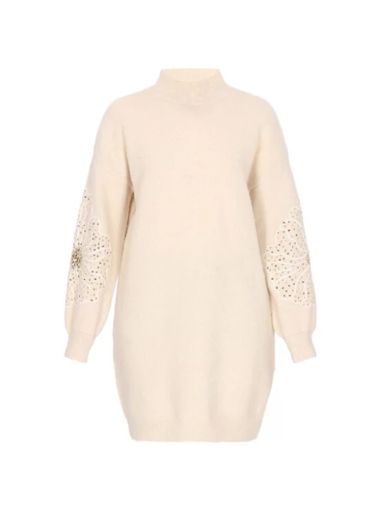 Foto van product IZIA Gebreide jurk beige