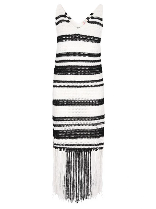 Foto van product IZIA Gebreide jurk 'Fashion Look' zwart / wit