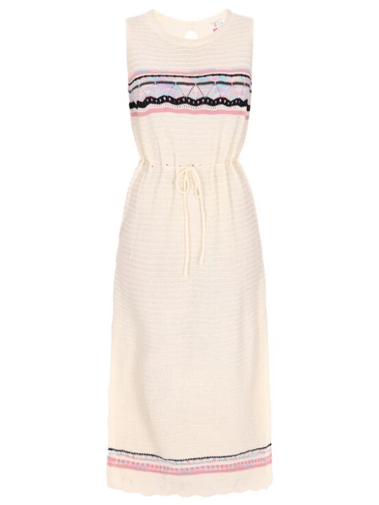 Foto van product IZIA Gebreide jurk lichtblauw / rosa / zwart / offwhite