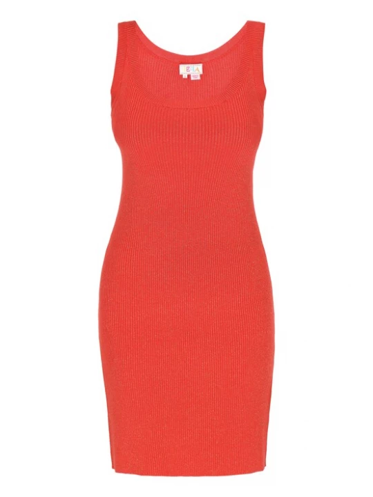 Foto van product IZIA Gebreide jurk 'Spring Summer' donkeroranje