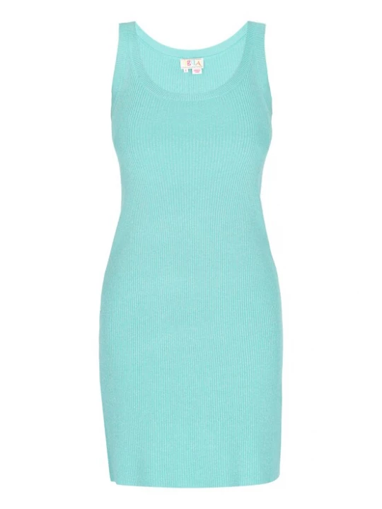 Foto van product IZIA Gebreide jurk turquoise