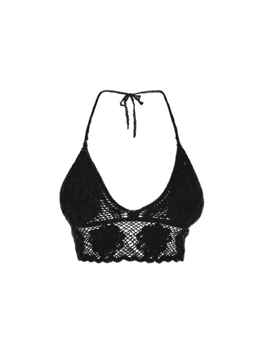 Foto van product IZIA Gebreide top 'Boho' zwart