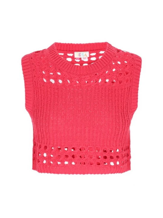 Foto van product IZIA Gebreide top fuchsia