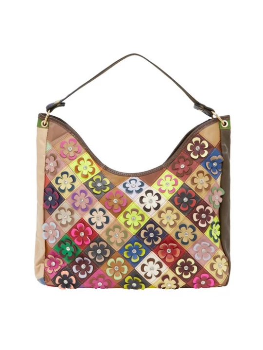 Foto van product ebeeza Handtas bruin / gemengde kleuren