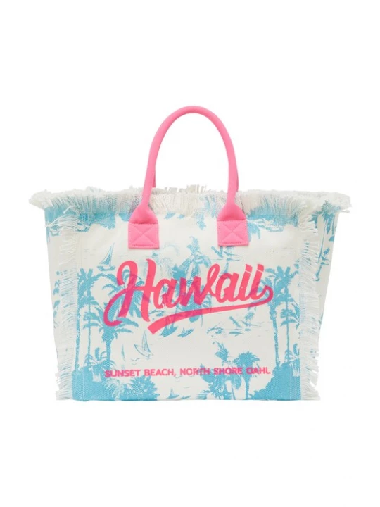 Foto van product IZIA Handtas lichtblauw / lichtroze / offwhite