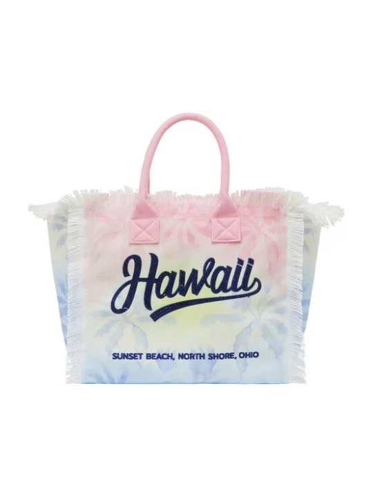 Foto van product IZIA Handtas marine / lichtblauw / geel / rosa