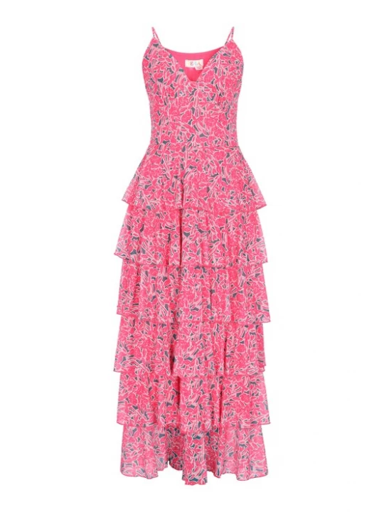 Foto van product IZIA Jurk blauw / pink