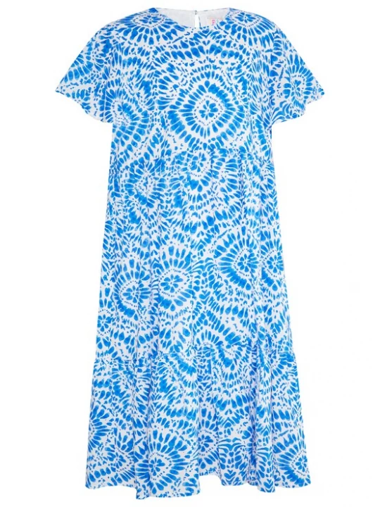 Foto van product IZIA Jurk blauw / wit