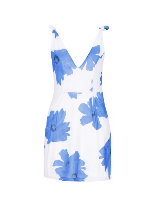 Foto van product IZIA Jurk blauw / wit