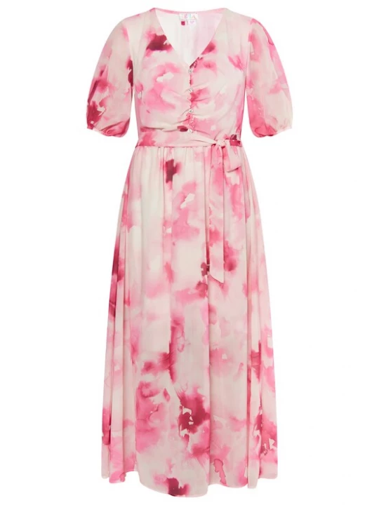 Foto van product IZIA Jurk cyclaam / fuchsia / rosé