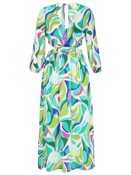 Foto van product IZIA Jurk 'Fashion Look' aqua / appel / orchidee / wit