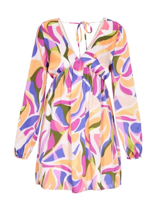 Foto van product IZIA Jurk 'Fashion Look' royal blue / koningsblauw / olijfgroen / orchidee / lichtoranje