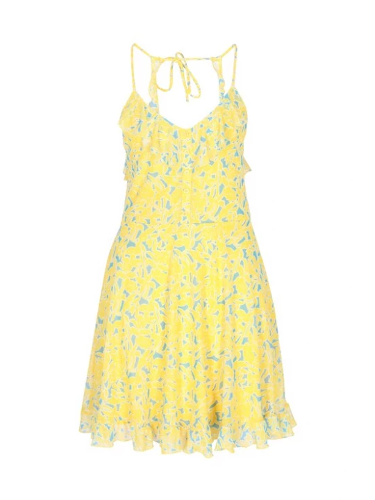 Foto van product IZIA Jurk 'Festival Collection' turquoise / geel