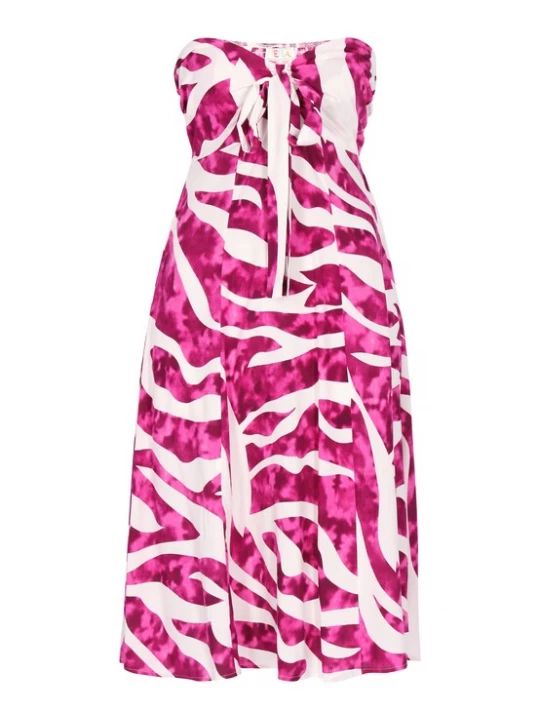 Foto van product IZIA Jurk 'Festival' pink / donkerroze / wit