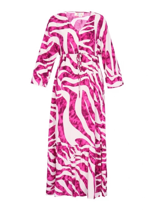 Foto van product IZIA Jurk 'Festival' pink / lichtroze / wit