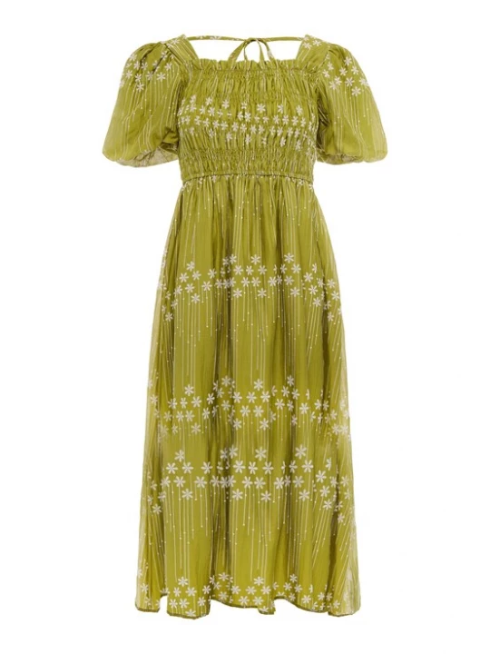 Foto van product IZIA Jurk groen / wit