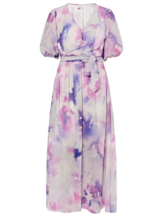 Foto van product IZIA Jurk lichtblauw / orchidee / donkerlila / wit