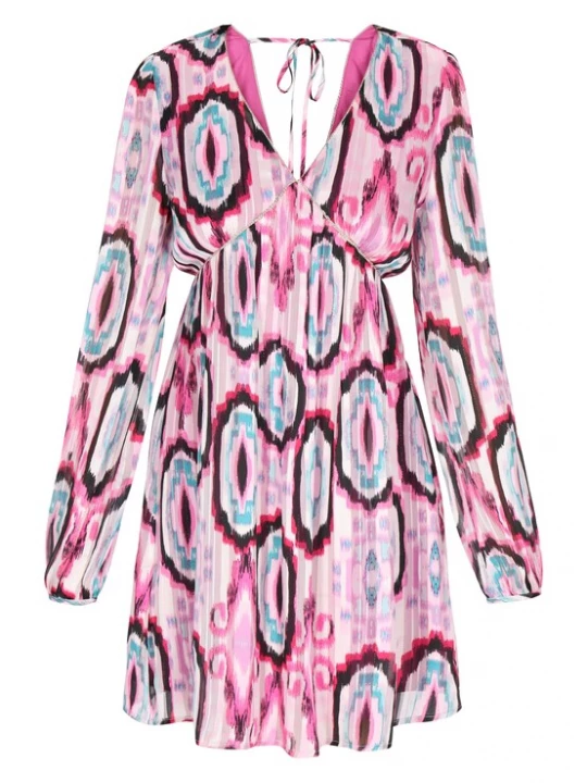 Foto van product IZIA Jurk lichtblauw / rosa / lichtroze / zwart