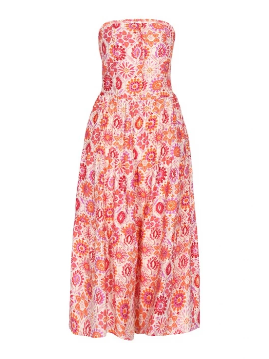 Foto van product IZIA Jurk lichtlila / oranje / pink / wit