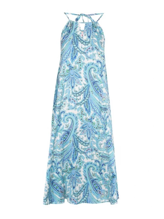 Foto van product ebeeza Jurk 'Spring Summer' navy / lichtblauw / lichtgroen / offwhite