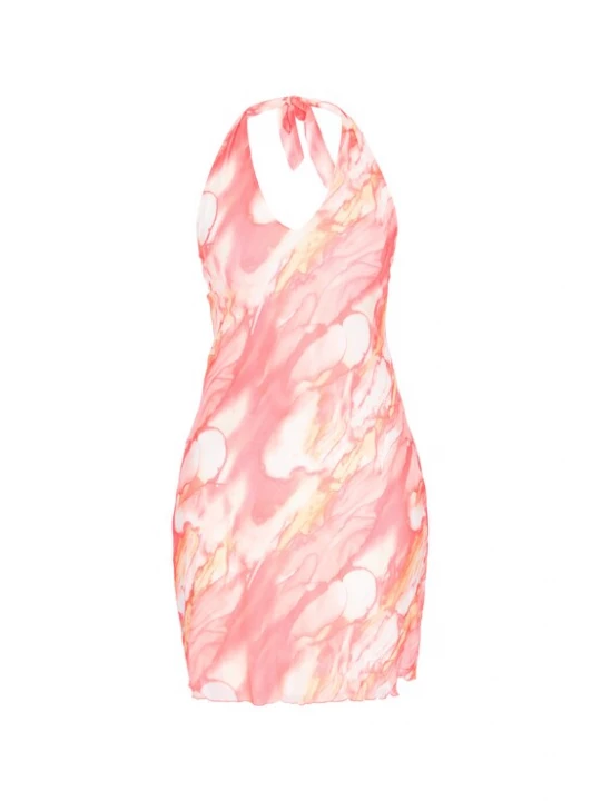Foto van product IZIA Jurk oranje / pink / wit