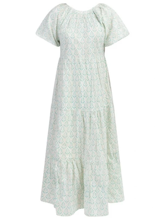 Foto van product IZIA Jurk turquoise / wit