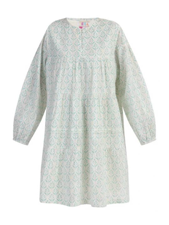 Foto van product IZIA Jurk turquoise / wit