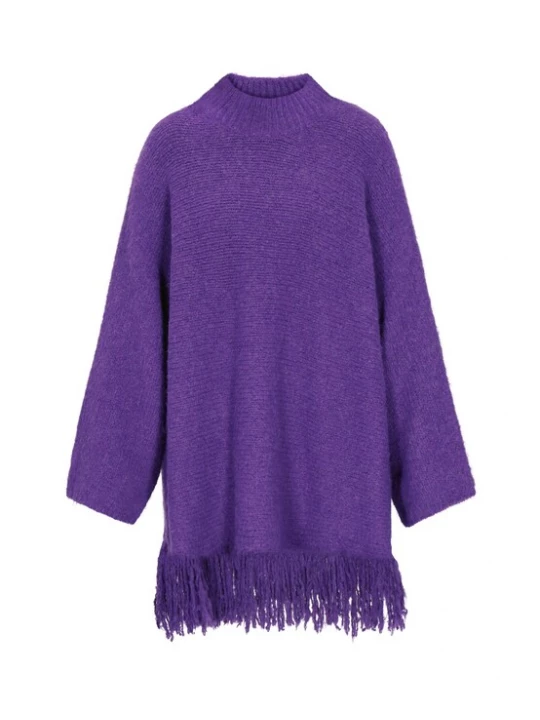 Foto van product IZIA Oversized trui 'Boho' donkerlila