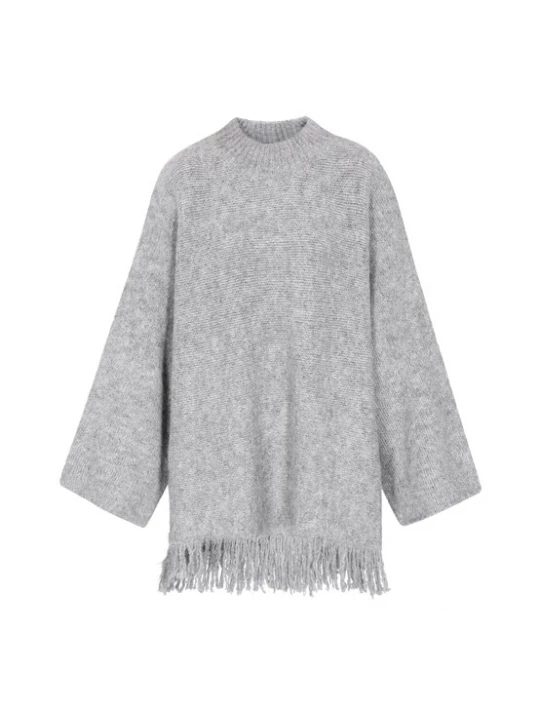 Foto van product IZIA Oversized trui 'Boho' lichtgrijs
