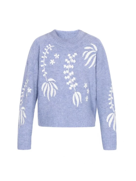 Foto van product IZIA Oversized trui lichtlila / wit