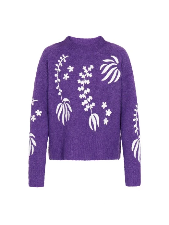 Foto van product IZIA Oversized trui lila / wit