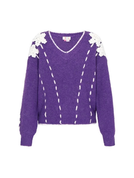 Foto van product IZIA Oversized trui lila / wit