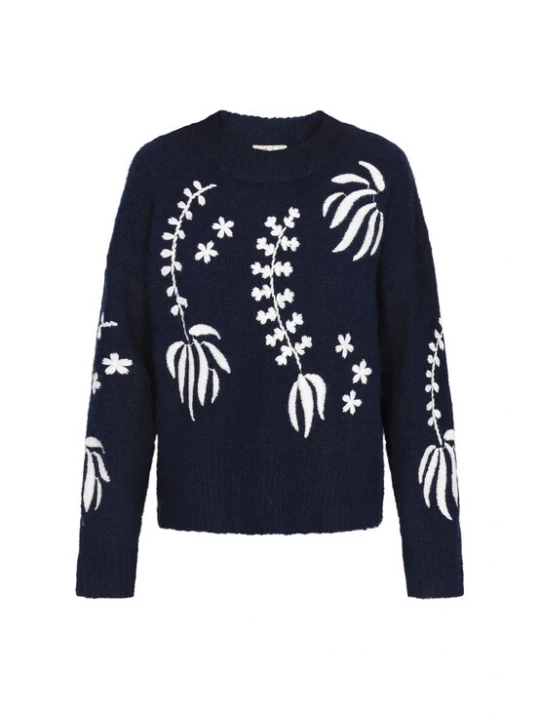 Foto van product IZIA Oversized trui marine / wit