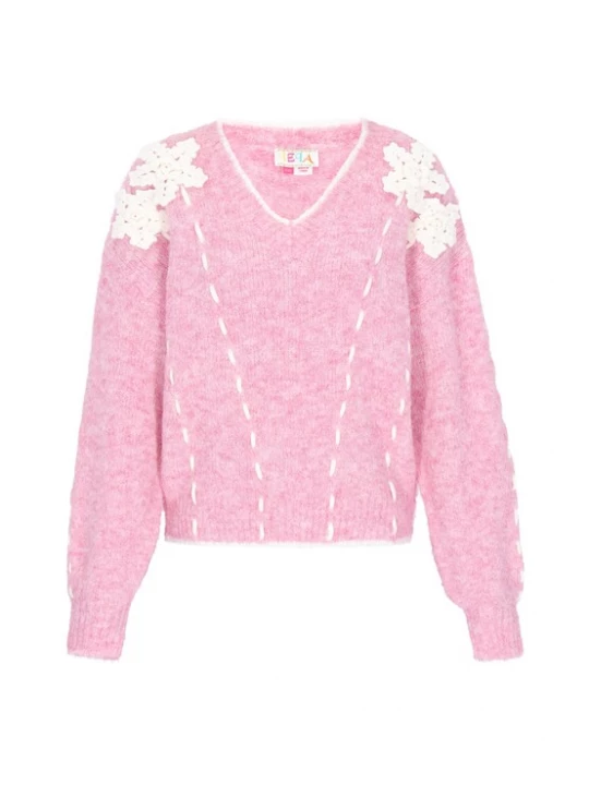 Foto van product IZIA Oversized trui pink / wit