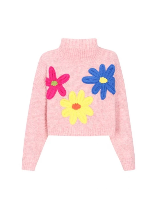Foto van product IZIA Oversized trui royal blue / koningsblauw / geel / rosa / donkerroze