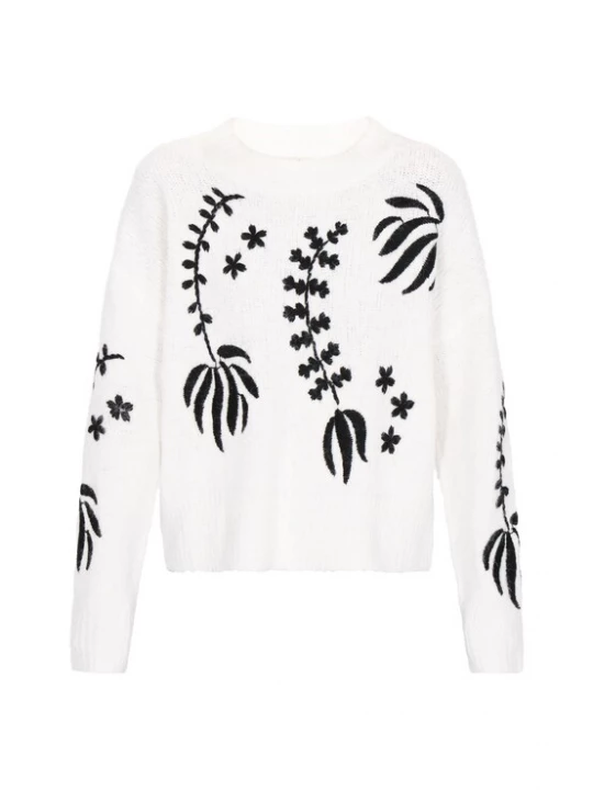 Foto van product IZIA Oversized trui zwart / wit