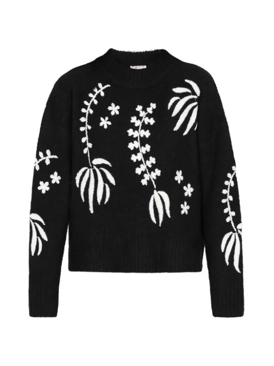 Foto van product IZIA Oversized trui zwart / wit