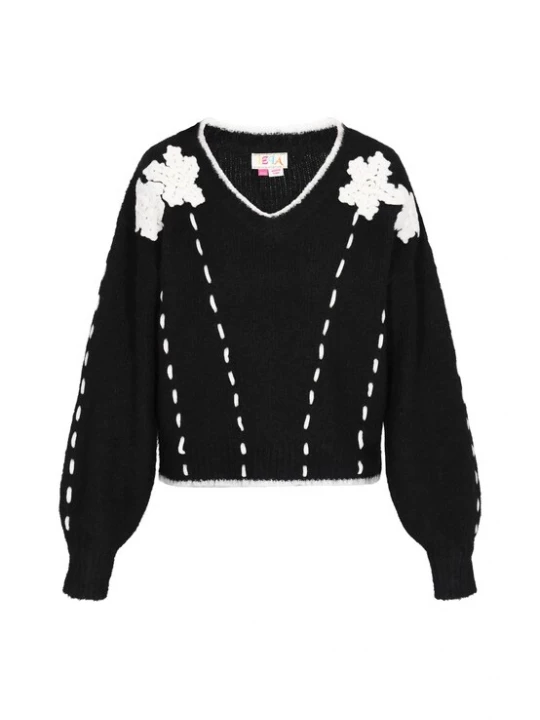 Foto van product IZIA Oversized trui zwart / wit
