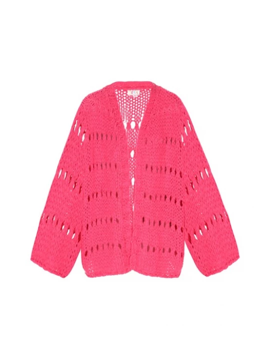 Foto van product IZIA Oversized vest 'Boho' framboos