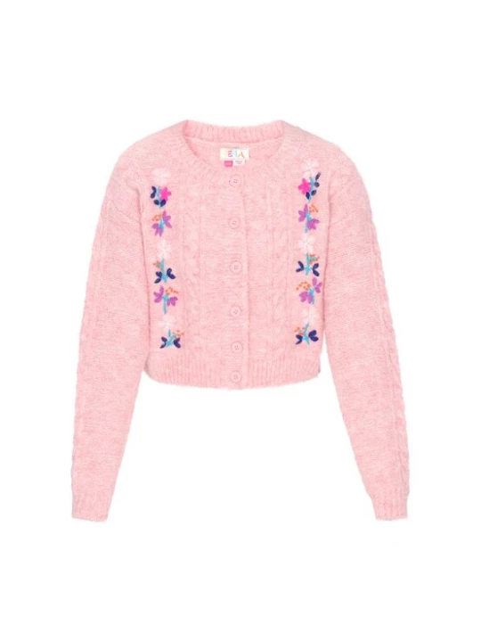 Foto van product IZIA Oversized vest navy / lichtgeel / lavendel / rosé