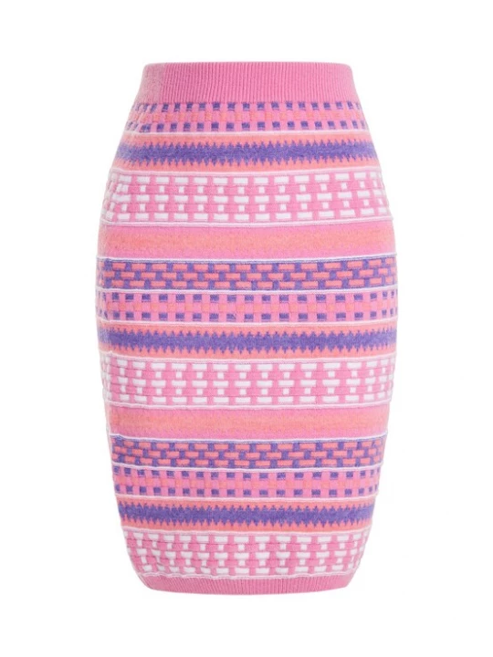 Foto van product IZIA Rok blauw / koraal / pink / wit