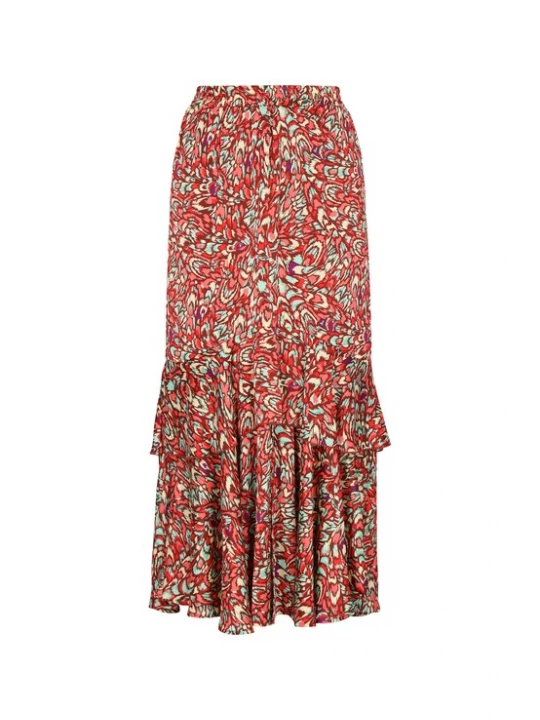 Foto van product IZIA Rok pastelblauw / pasteelgeel / rood / lichtrood