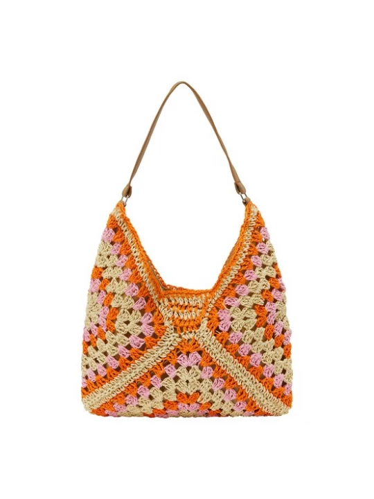 Foto van product IZIA Schoudertas sand / oranje / rosa