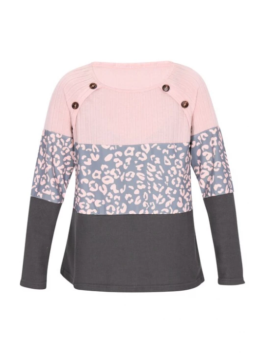 Foto van product IZIA Shirt 'Everyday Fashion' duifblauw / donkergrijs / pastelroze