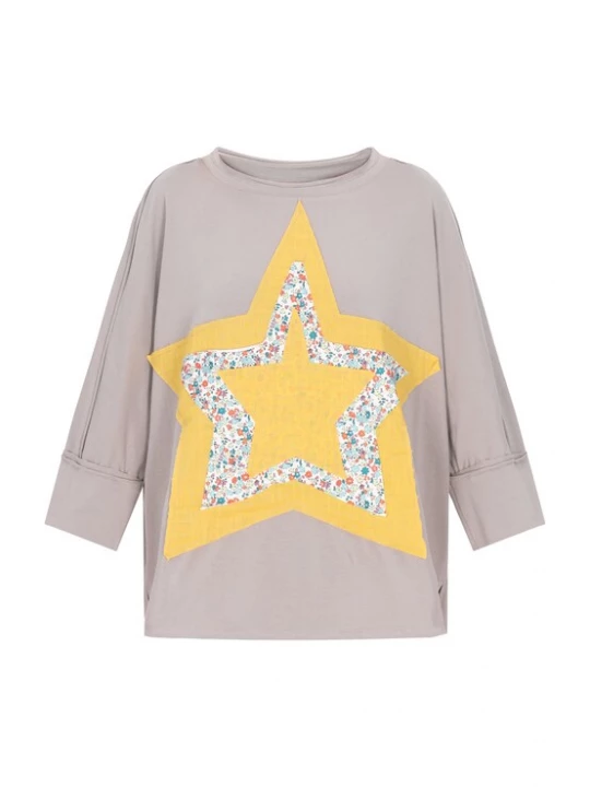 Foto van product ebeeza Shirt curry / grijs / kreeft / wit
