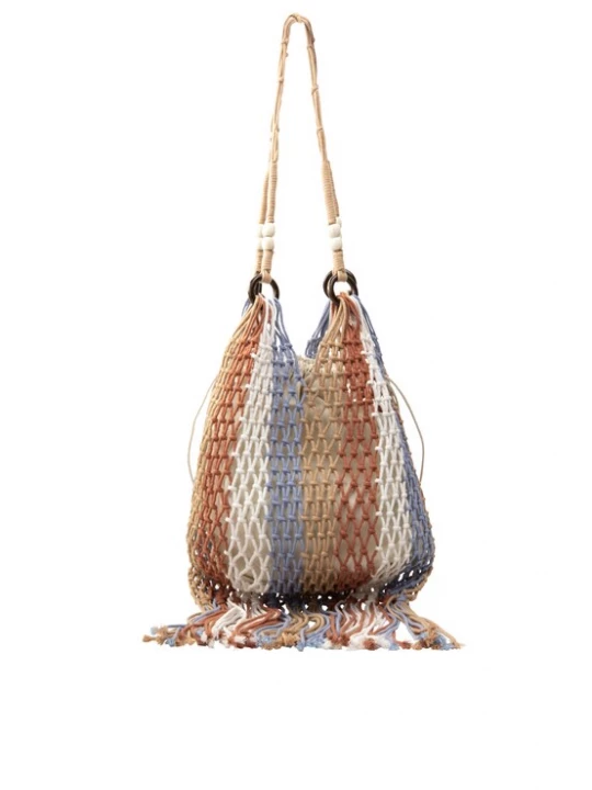 Foto van product IZIA Shopper beige / blauw / cognac / offwhite