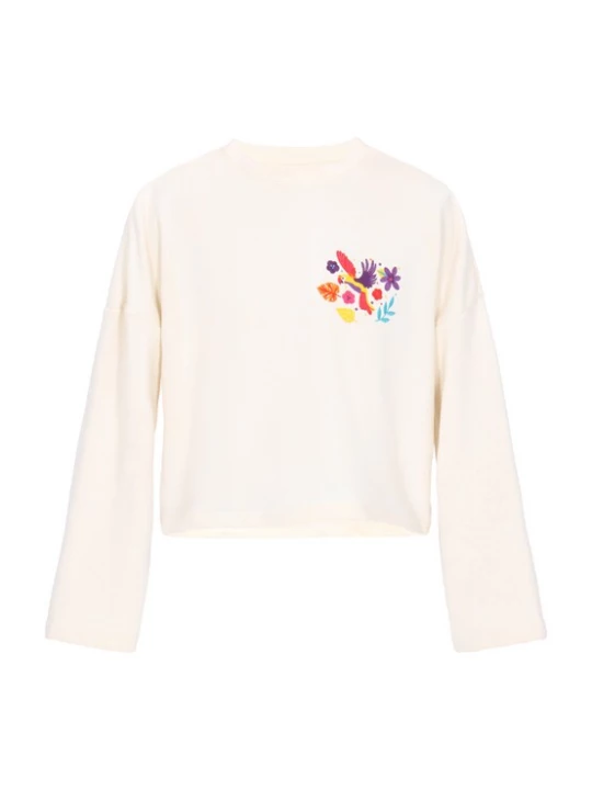 Foto van product IZIA Sweatshirt 'Boho' crème / geel / donkerlila / rood