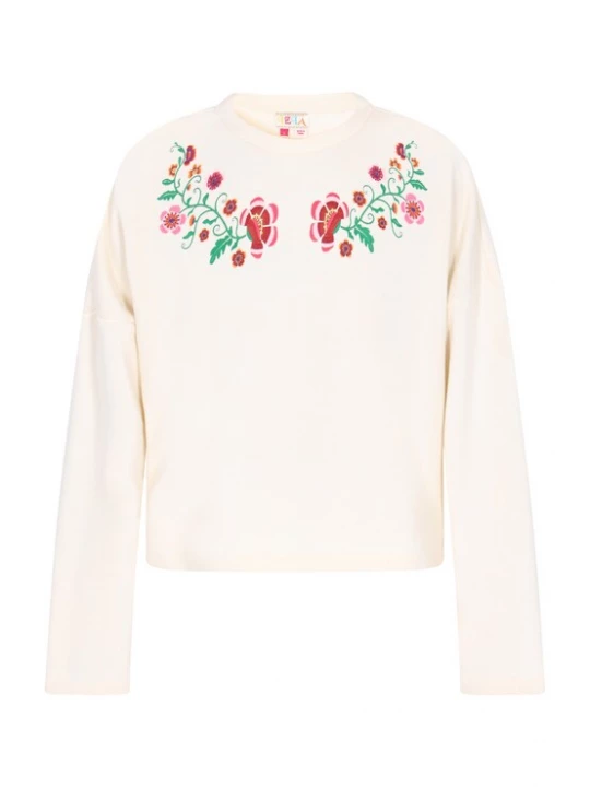 Foto van product IZIA Sweatshirt 'Boho' lichtbeige / groen / pink / rood