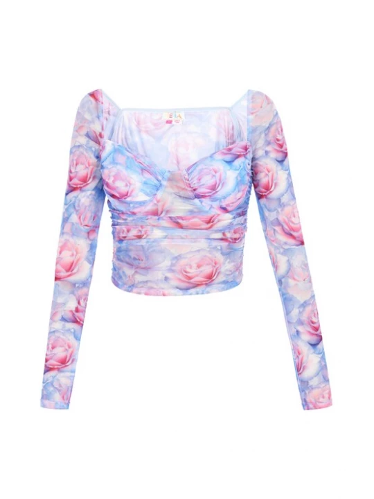 Foto van product IZIA Top blauw / pink